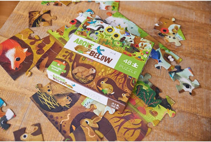 Crocodile Creek Above + Below 48-Piece Jigsaw Floor Puzzle - Fun Floor Puzzles for Kids Ages 4-8, Jumbo Unicorn
