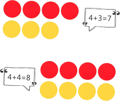 100Pcs Educational Counting Chips for Boys and Girls Plastic Round Disks Two-Color Math Teaching Aids for Home Learning and Classroom Activities