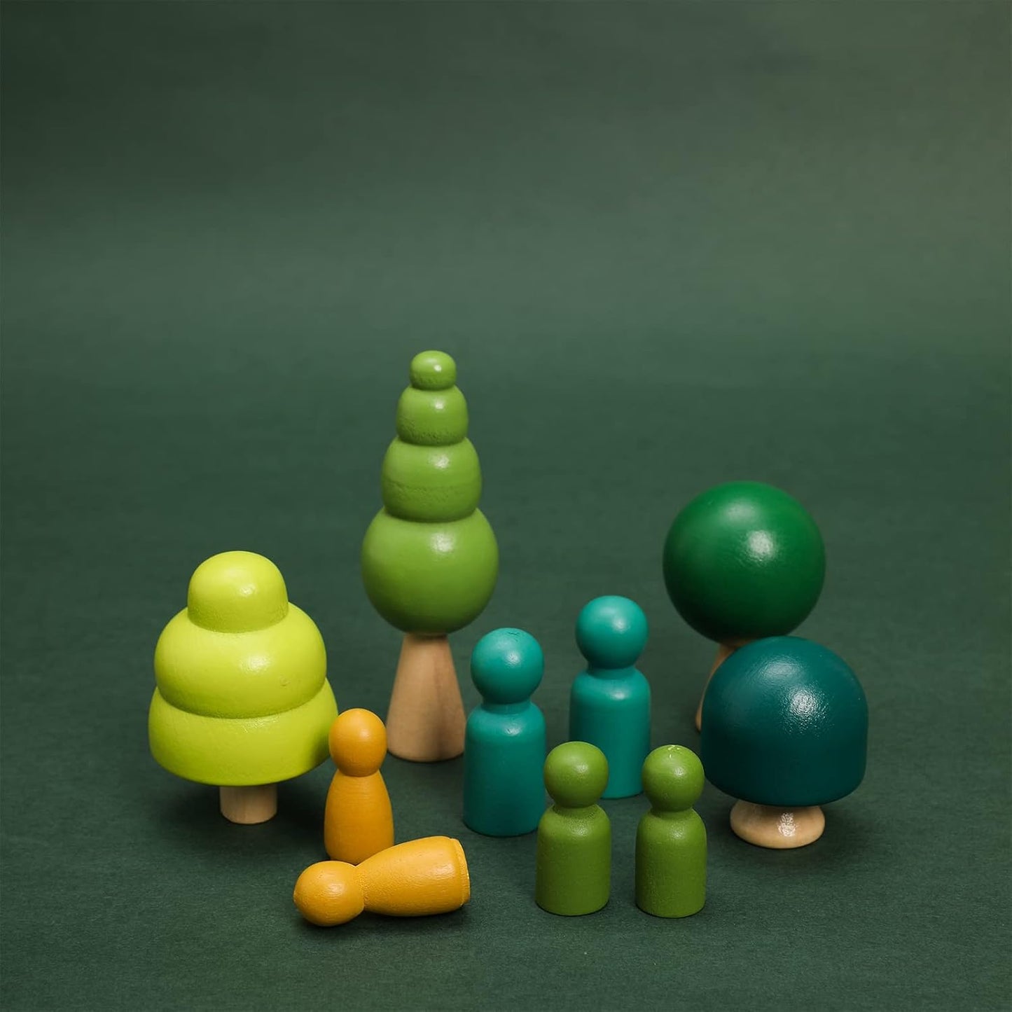 Promise Babe Wooden Baby Toys Balance Counting Toys Math Games Unfinished Wooden Peg Dolls Preschool Learning Educational Montessori Toys for Kids Toddlers