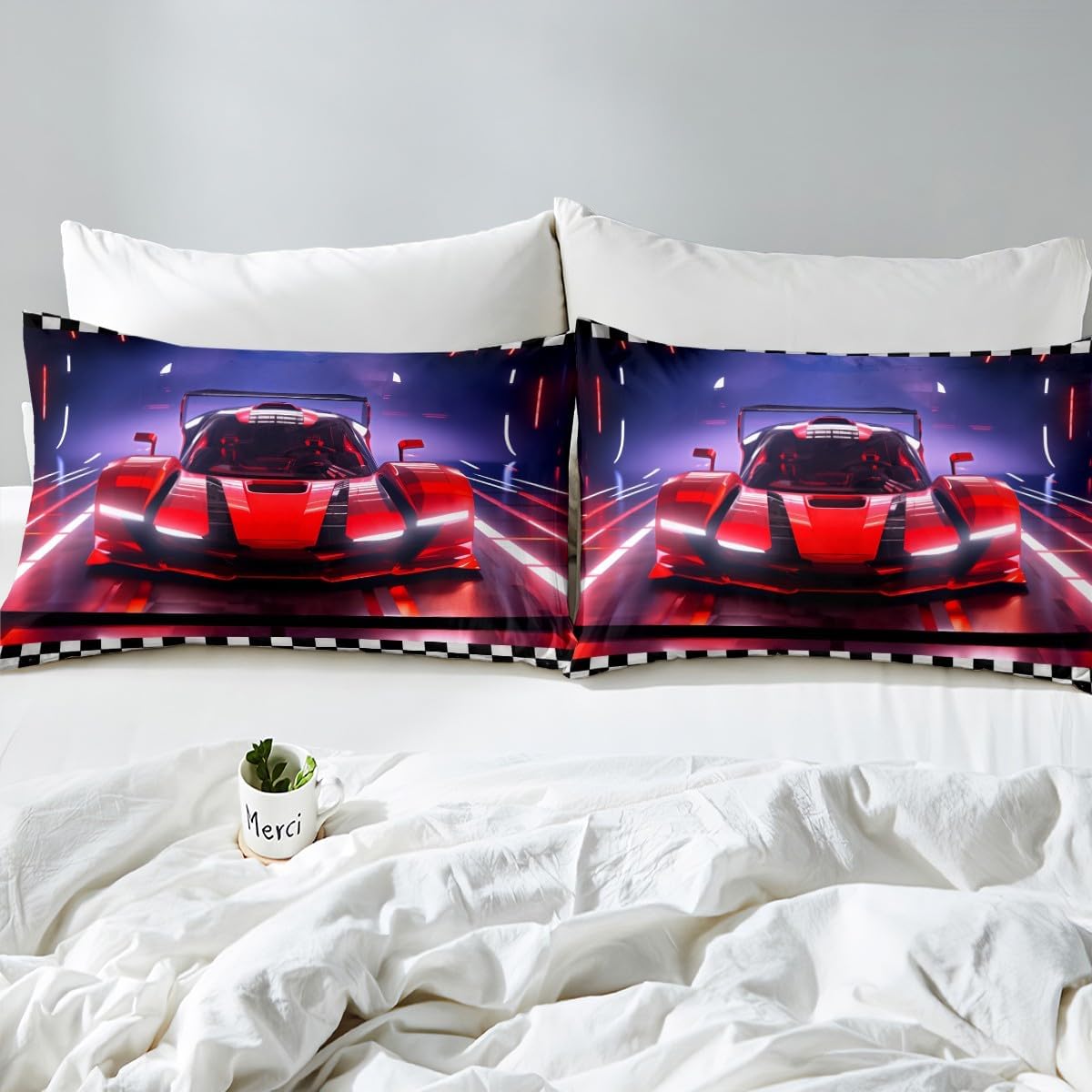 Feelyou Drum Kit Bed Sheets Musical Instruments Fitted Sheet for Kids Boys Teens Classical Rock Music Bedding Set Vinyl Record Sheets Set Bedroom Collection 2Pcs Twin Size,No Flat Sheet