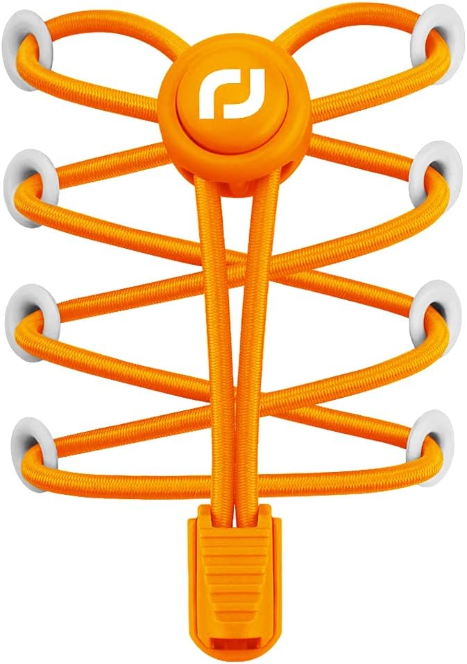 RJ-Sport Tieless Elastic Shoe Laces - Heavy Duty No Tie Shoelaces for Kids and Adult with Strong Lock and Speed Shoestrings