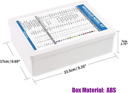 Swpeet 125 Pcs Molecular Model Kit for Inorganic & Organic Molecular Model Teacher and 16 Years and Over Student Kit - 54 Atoms & 70 Links & 1 Short Link Remover Tool - Science Toys