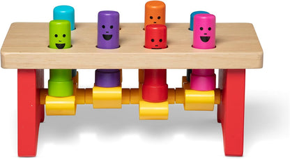 MeMelissa & Doug Deluxe Pounding Bench Wooden Preschool Learning Toy with Mallet Classic Wooden Toddler Toys for Ages 2+Lissa & Doug Deluxe Pounding Bench Wooden Preschool Learning Toy with Mallet