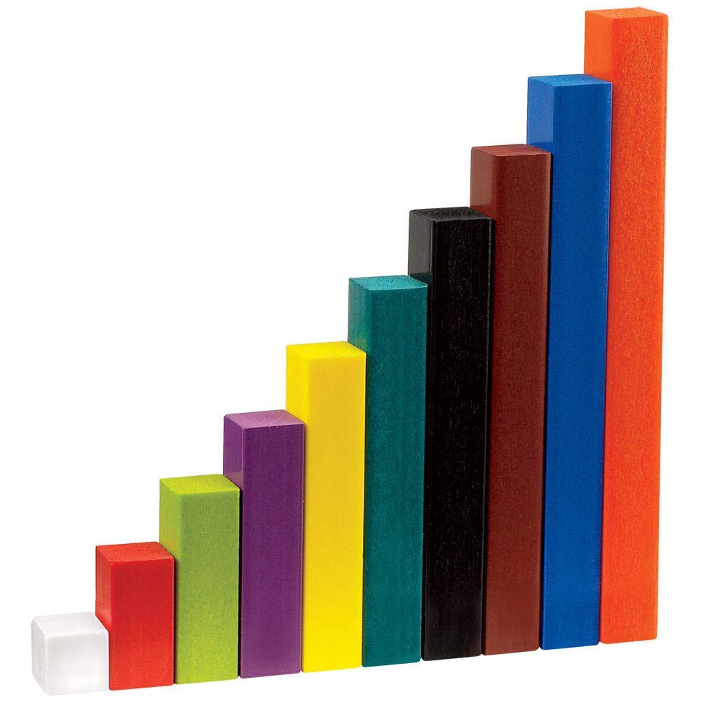 hand2mind Foam Cuisenaire Rods Introductory Set, Fraction Bars, Montessori Number Rods, Counting Blocks, Math Manipulatives, Math Teacher Supplies, Kindergarten Homeschool Supplies (Set of 74)