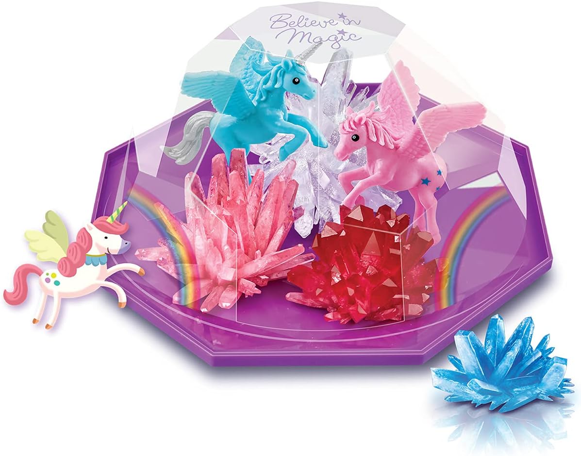 4M Glow Crystal Growing Kit - Grow a DIY Crystal Experiment Specimen, A Great Educational STEM Toys Crystal Making Gift for Kids & Teens, Boys & Girls