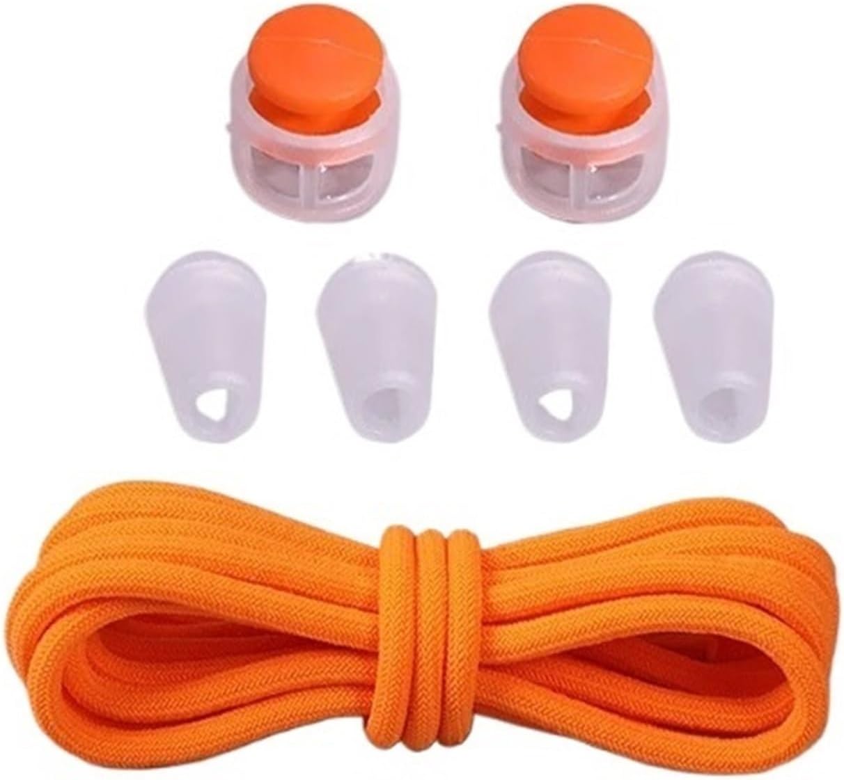 Lazy Bread Lace Buckle Elastic Shoelaces Round Locking No Tie Shoe Laces Kids Adult Rubber Sneakers Shoelace