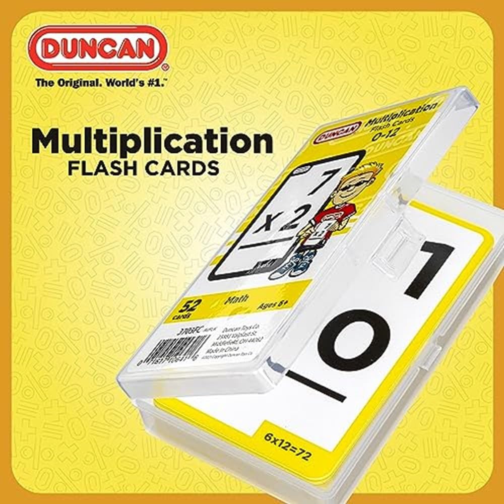Duncan Flash Cards- Multiplication 3703FC Yellow & White, Medium