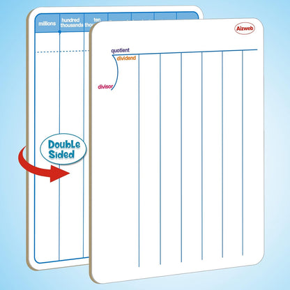 Aizweb 12 Pack Dry Erase Board Card,9" x 12" Small Whiteboard Number Line 120 Numbers Chart Ten Frame,Math Manipulatives Addition Subtraction Game for Student Classroom Must Haves Teacher Supplies