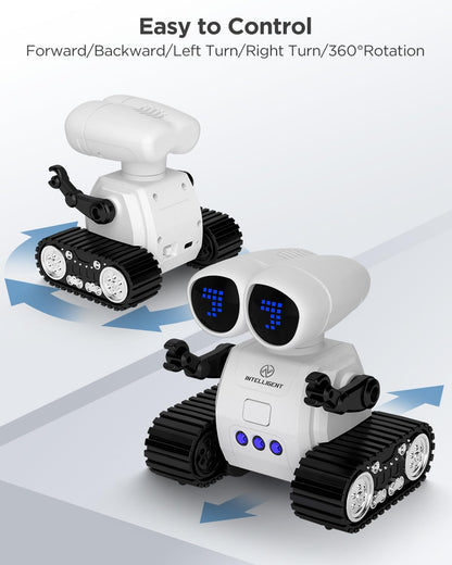 Robot Toys for Kids, Rechargeable Remote Control Robot Toys with Walkie Talkies, Programming, Gesture Sensing, Music, Changeable Eyes Function, RC Robot Toys Gifts for 6-12 Year Old Boys Girls