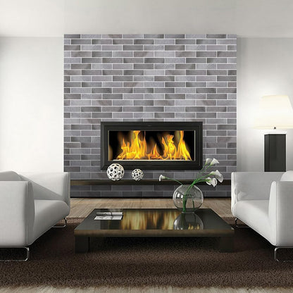 100 Whitewash Grey Faux Brick Wall Tiles, 3D Thin Brick Veneers for Bedroom, Bathroom, Kitchen, Fireplace and Fence Wall Panels (14.2 sq ft)
