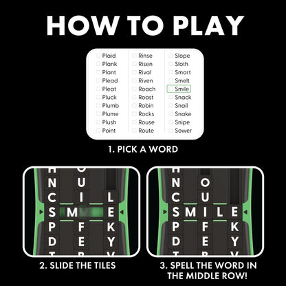 Educational Insights Slidewise - Word Games and Brain Teaser Puzzles for Kids 8-12, Kids Slide Puzzle Game, Travel Size Handheld, Single Player Brain Teasers for Adults, Teens, and Children