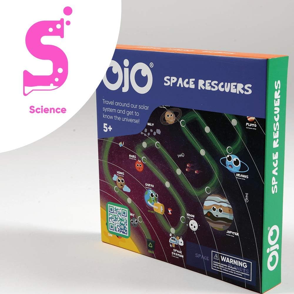 OjO Space Rescuers Solar System Science Game Children Become Astronomers! STEM Educational Toy (Age 5+) | Science Board Game for Kids | Learn Planets & Space