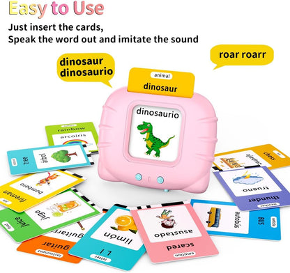 Eaever 520 ABC Sight Words Talking Flash Cards, Christmas Birthday Gift for 2 3 4 5 6 Year Old Boys and Girls, Preschool-Learning-Activities, Toddler Educational Toys for Ages 1-6 Kids, Blue