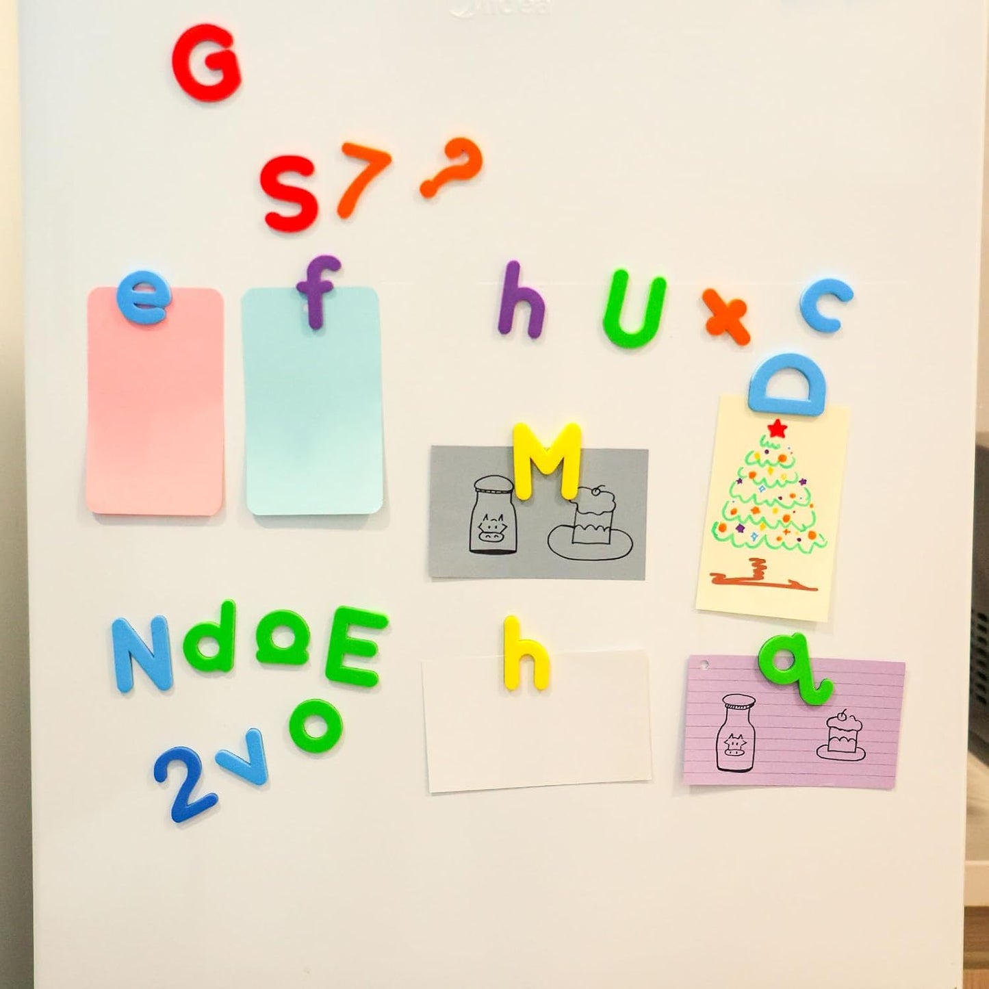 LovesTown Magnetic Alphabet Letters Kit for Kids, Double Sided Magnetic Board with Storage Box, Educational Learning Toys for Preschool Classroom and Home, 234 Pieces