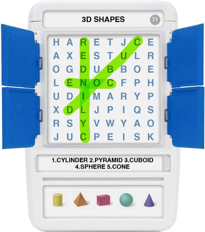 100 PICS Brain Teasers Travel Game - Solve 100 Puzzles | Flash Cards with Slide Reveal Case | Card Game, Gift, Stocking Stuffer | Hours of Fun for Kids and Adults | Age 6+