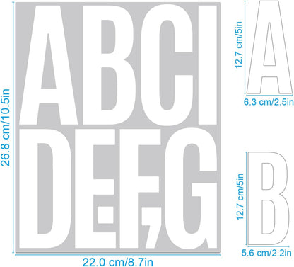 480 Pcs Waterproof 3" Vinyl Alphabet & Number Stickers - Self-Adhesive for Mailboxes, Windows, Doors, Signs, Vehicles & More, Black