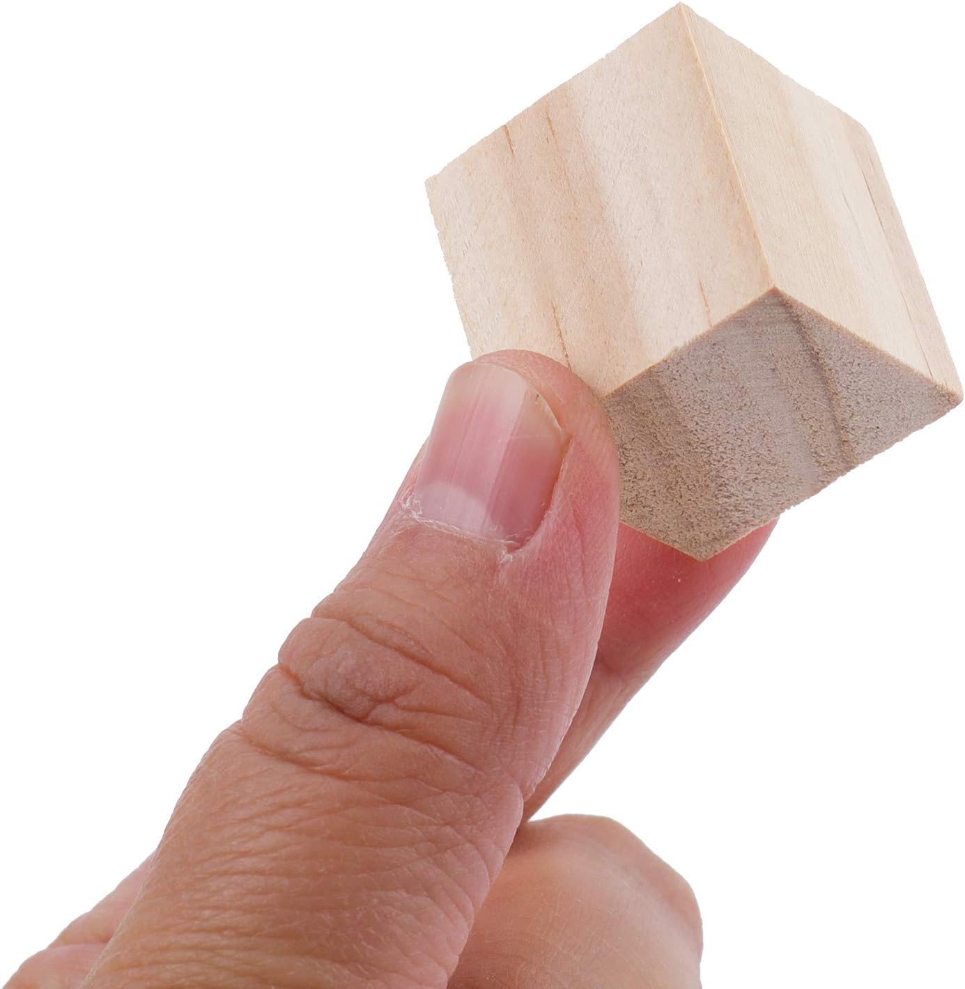 Tosnail 30 Pack 2 Inches Unfinished Wooden Cubes Wooden Blocks - Great for Crafts Making