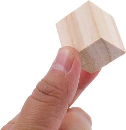 Tosnail 30 Pack 2 Inches Unfinished Wooden Cubes Wooden Blocks - Great for Crafts Making