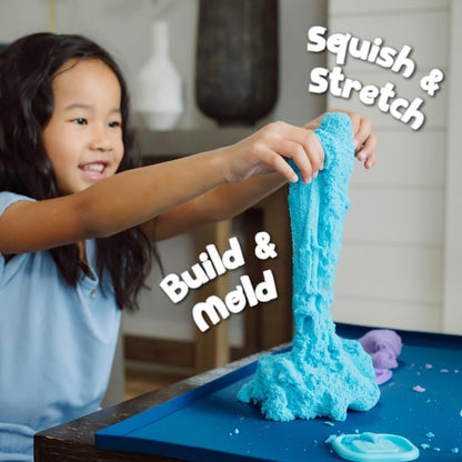 Chuckle & Roar Grand Sand Play Sand - Red, Blue & Green, Ages 3+, Pack of 3 - Never Dries, Sensory Bin Filler - Works Under Water, Sensory Table Filler - Stretch, Mold & Cut