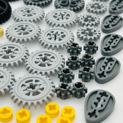 Miutrue Technical Parts Wheels Gears Building Blocks Accessories Pieces kit Construction Toys Set for Kids 6yrs+ Compatible with Major Brands