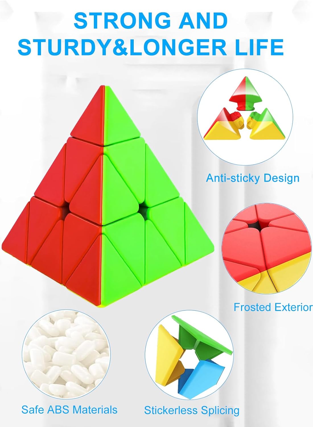 CFMOUR 20 Pack 3x3 Speed Cube Set - Stickerless Magic Cubes Bundle 3x3x3- Fast Turning Birthday Party Easter Valentines Day Gifts Puzzle Game Brain Toy for Kids and Adult