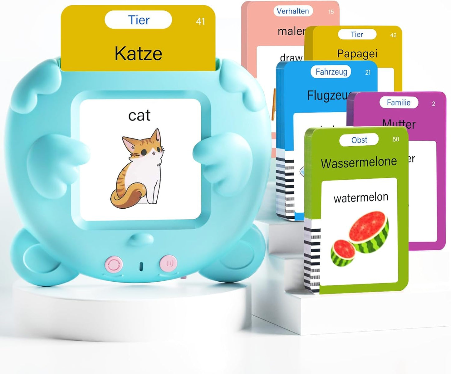 Spanish & English Talking Flash Cards for Toddlers, 510 Sight Words Bilingual Learning Toys for Children, Autism Pocket Speech Therapy Toys, Español Vocabulary Educational Flashcards