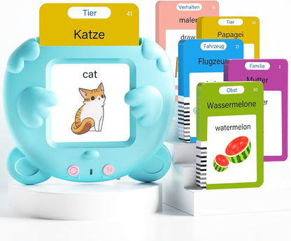 Spanish & English Talking Flash Cards for Toddlers, 510 Sight Words Bilingual Learning Toys for Children, Autism Pocket Speech Therapy Toys, Español Vocabulary Educational Flashcards