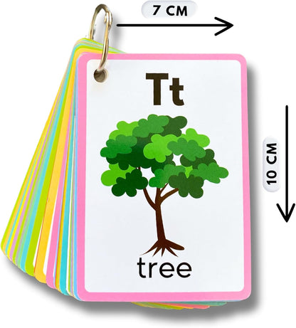 English Alphabets Flash Cards (Realistic Images)