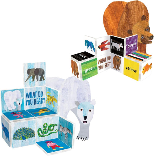 CreateOn Eric Carle Polar Bear with Head to Toe Bonus Set Magnetic Tiles, Building Set for Kids, Magnetic Building Toys for Kids, STEM Toys for Boys and Girls Ages 3+, 24 Piece