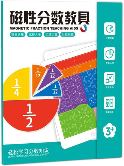 Fraction Tiles Circles and Strips Fraction Demonstrator Set Math Educational Tool for Teachers Educational Math Manipulatives