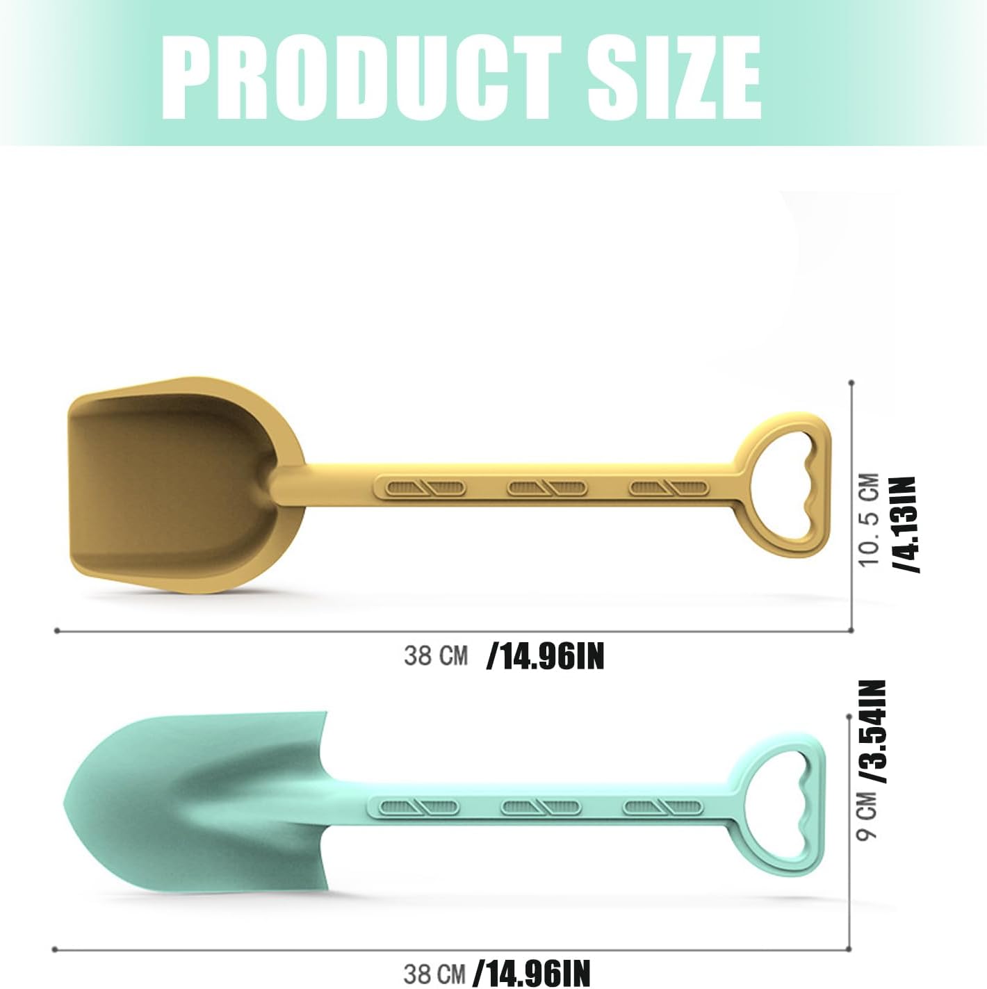Sand Shovel Toy 2PCS Outdoor Play Tool with Wide Scoops Design Sandcastle Building Tool Toy for Beach Beach Shovel for