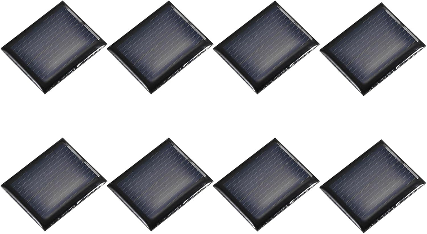 MECCANIXITY 8PCS 1.5V 0.09W 0.06A Mini Solar Panels for Solar Power, Small Solar Photovoltaic Cells Charge DIY Electric Toy Materials Solar System Kits, 1.18" x 1.18"