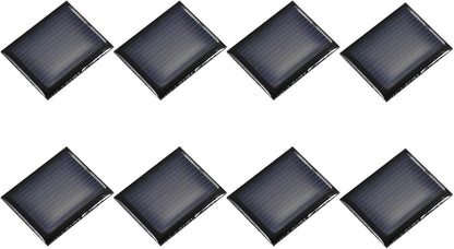 MECCANIXITY 8PCS 1.5V 0.09W 0.06A Mini Solar Panels for Solar Power, Small Solar Photovoltaic Cells Charge DIY Electric Toy Materials Solar System Kits, 1.18" x 1.18"
