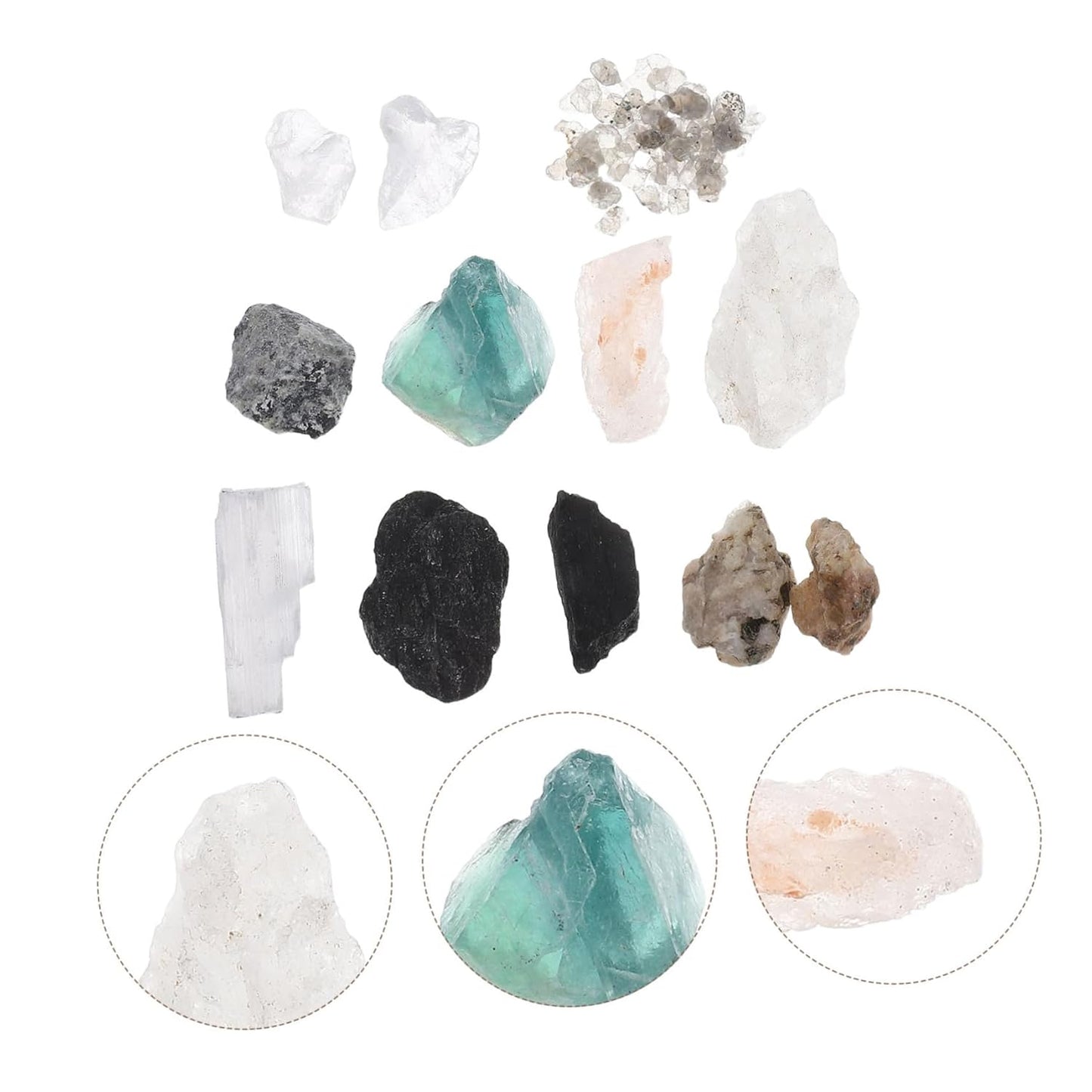 Veemoon Rock and Mineral Collection Kit for Boy Girl Geology Specimens Education and Classroom Use Includes Mica More for Rock Identification Learning Activities