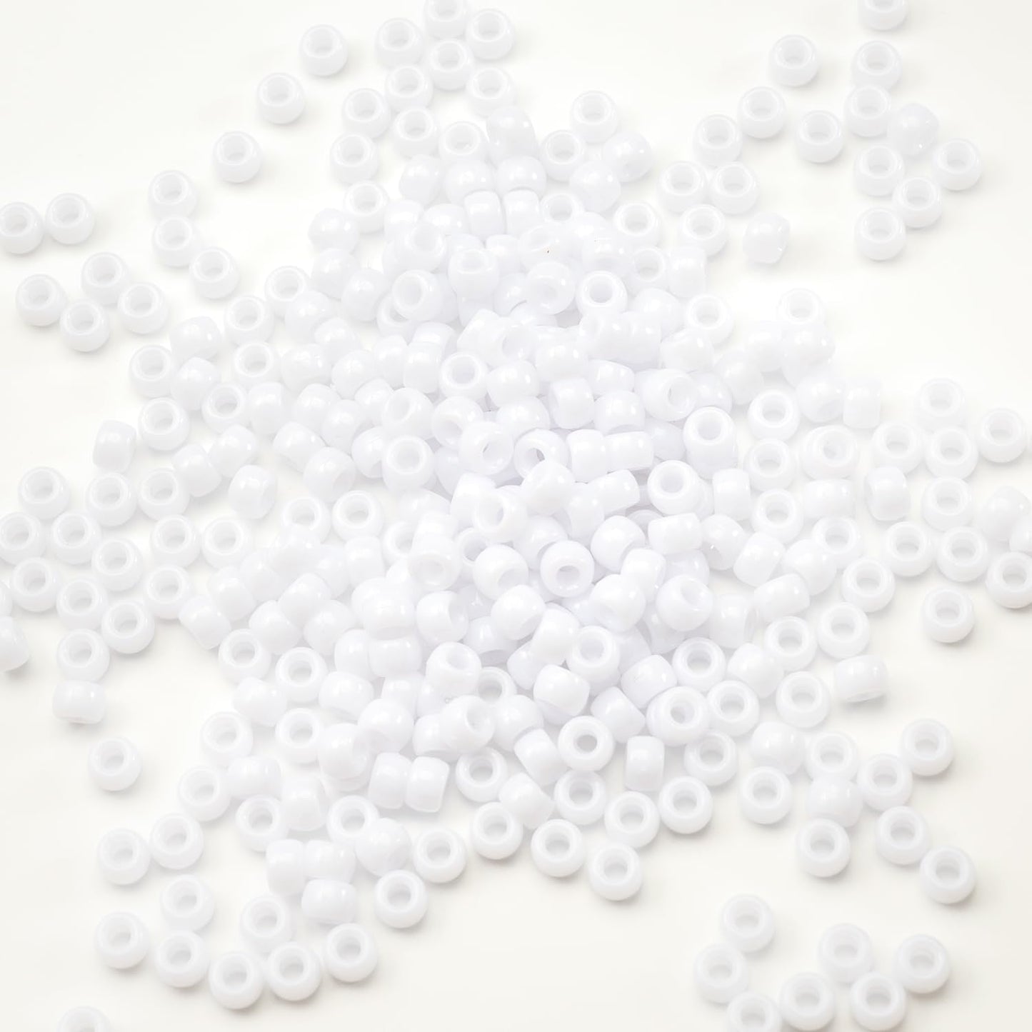 Gxueshan 1000 Pcs Acrylic Black Pony Beads 6x9mm Large Hole Pen Hair Kandi Beads Bulk for Friendship Bracelet Necklace Jewelry Making Earring Braiding Kit