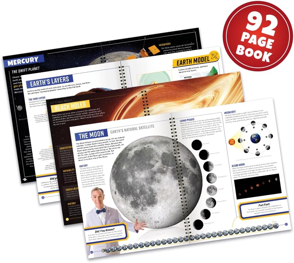 Abacus Brands Bill Nye's VR Space Lab - Virtual Reality Kids Science Kit, Book and Interactive STEM Learning Activity Set (Bill Nye Space (2025 Version))