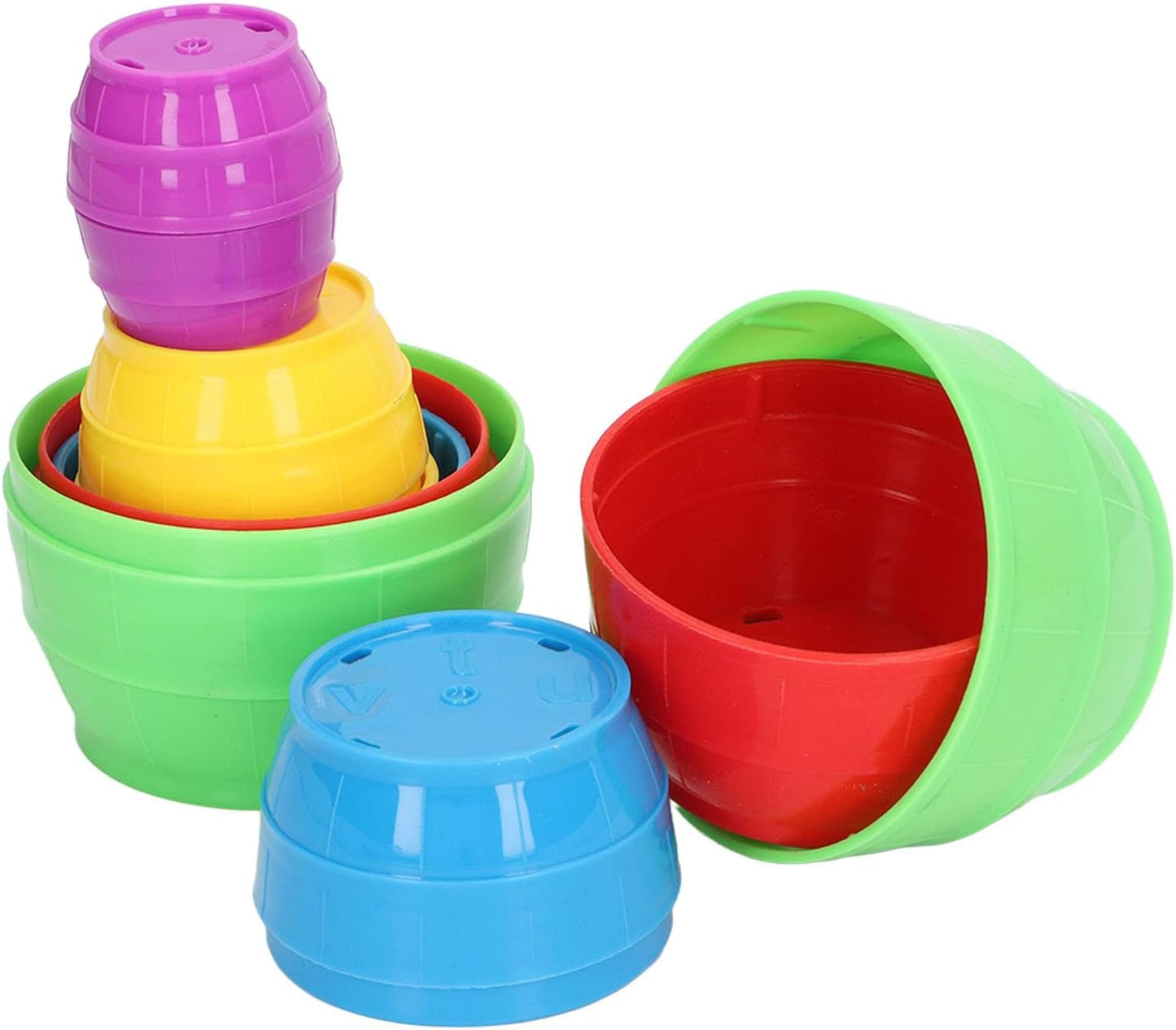 Stacking Cups Baby, 10pcs Nesting Cup Early Educational Toy with Color Recognition for Kids Indoor Outdoor Bathtub Beach