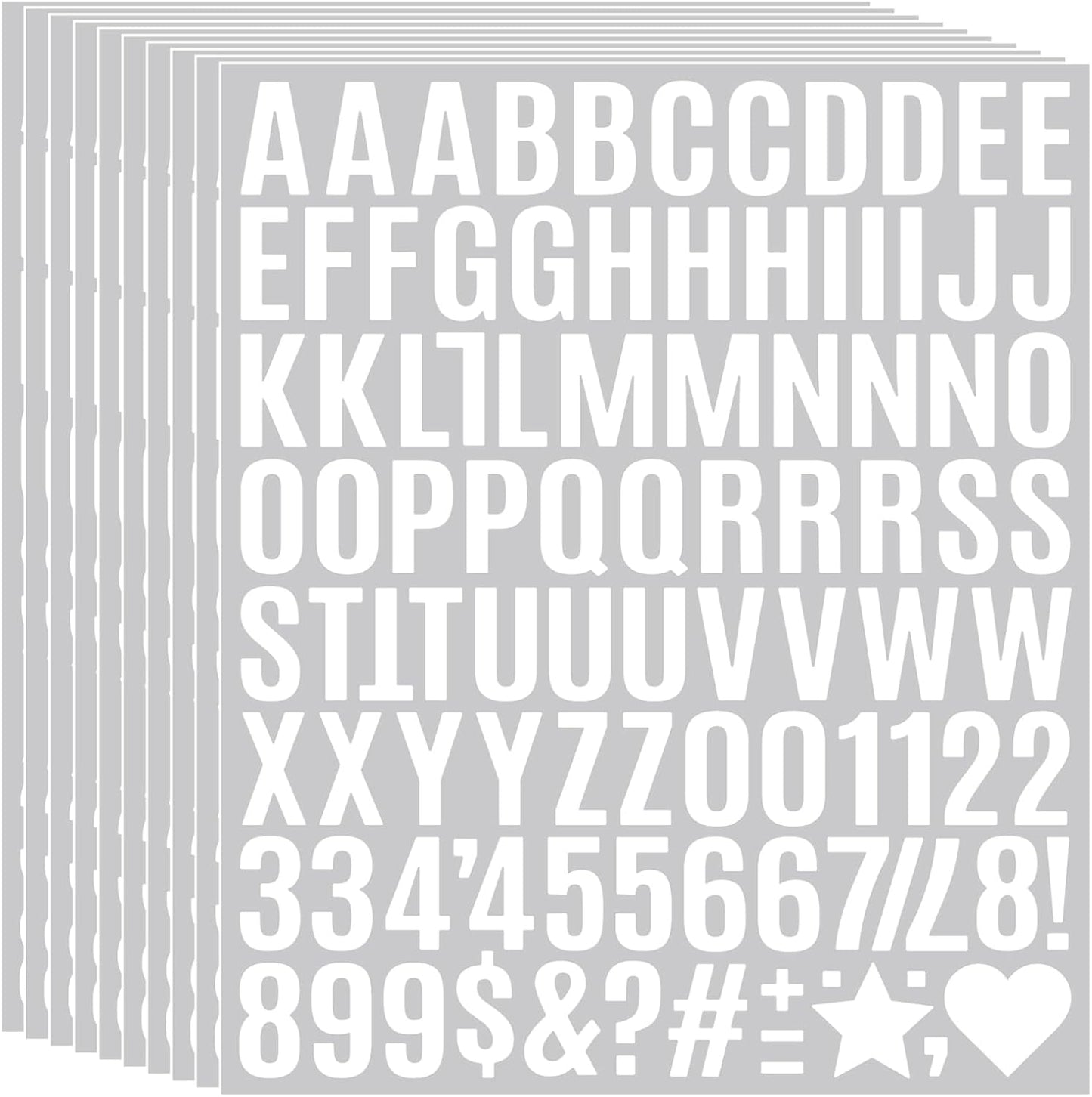 480 Pcs Waterproof 3" Vinyl Alphabet & Number Stickers - Self-Adhesive for Mailboxes, Windows, Doors, Signs, Vehicles & More, Black