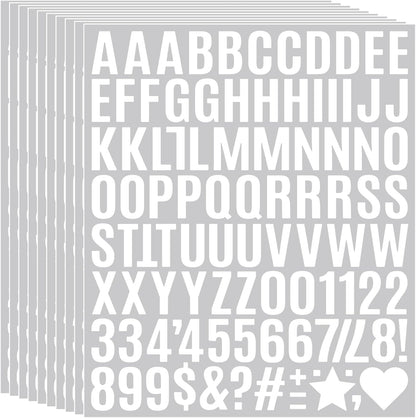 480 Pcs Waterproof 3" Vinyl Alphabet & Number Stickers - Self-Adhesive for Mailboxes, Windows, Doors, Signs, Vehicles & More, Black
