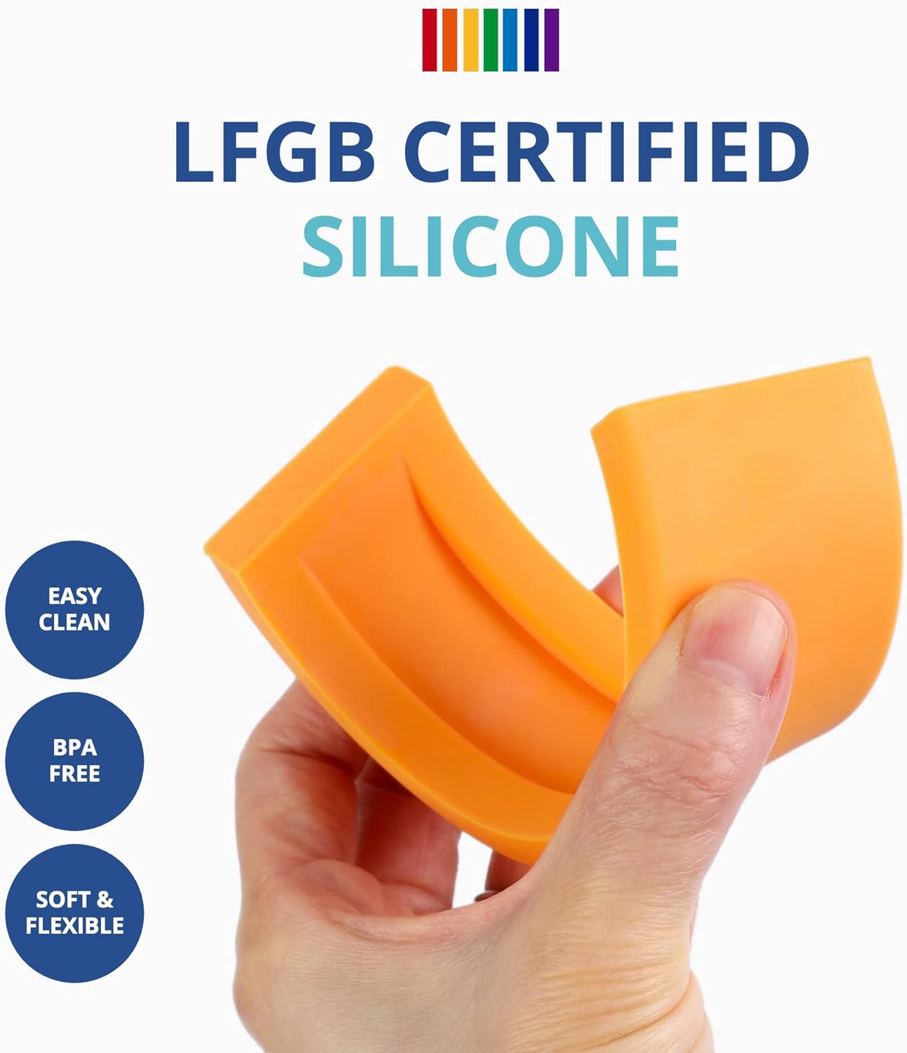 BLUE GINKGO Silicone Rainbow Stacker - Montessori Nesting Puzzle | Kids and Toddler | Stacking Sensory Toys - 7 Layers (Pastel)
