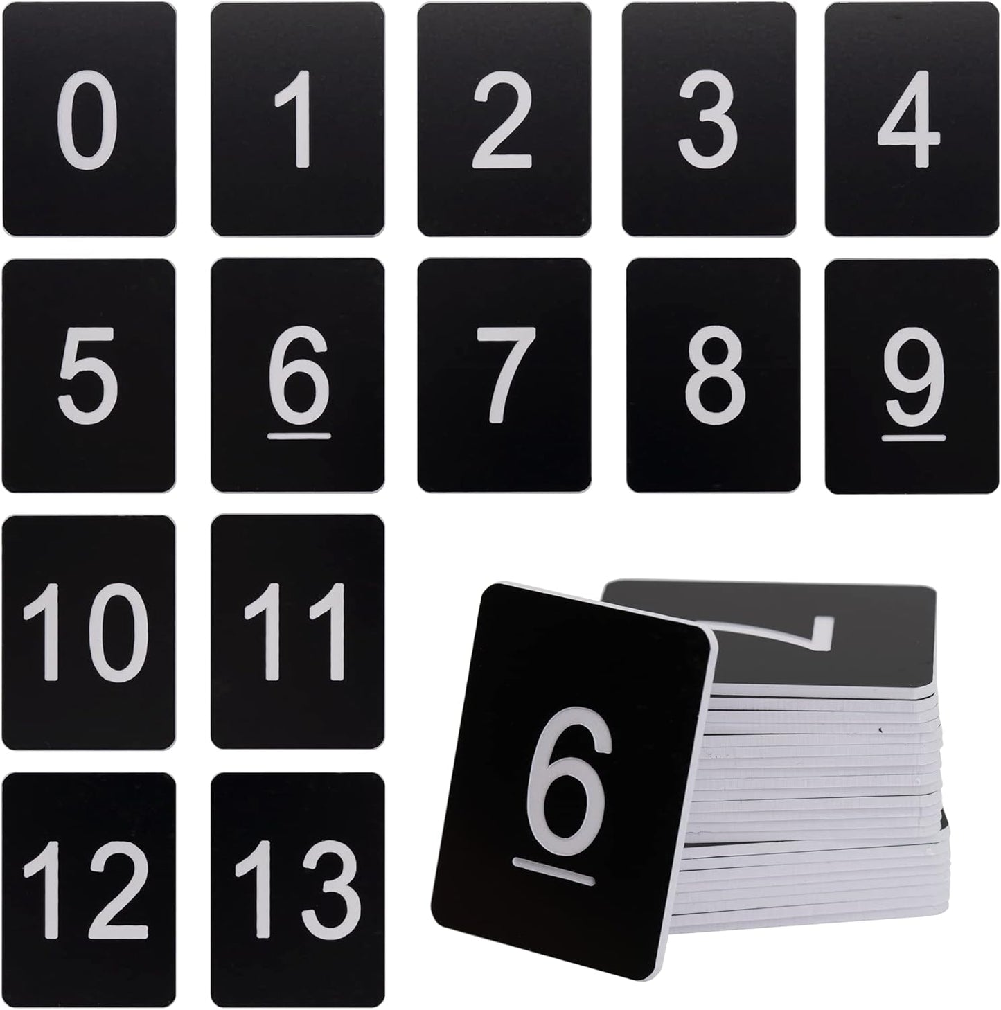 StayMax Rectangle Plastic Numbered Tags Number Disc Number Token (0-25, Blue)