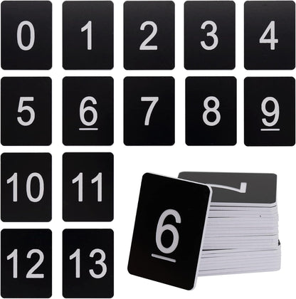 StayMax Rectangle Plastic Numbered Tags Number Disc Number Token (0-25, Blue)