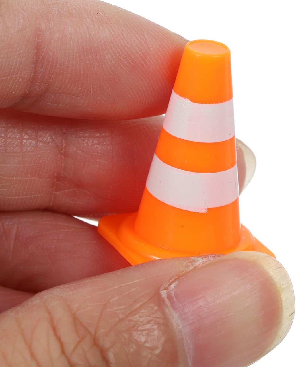 NUOBESTY 30Pcs Mini Traffic Cones, 0.98 Small Orange Construction Cones Miniature Sports Training Roadblock Toy Safety Road Street Signs Scene Models for Kids Early Cognitive Learning, Sand Table