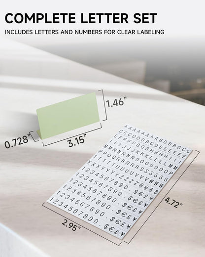 Mini Magnetic Letter Display Signs – Chalkboard-Style Reusable Food Price Labels | 6 Metal Boards + 450 Magnetic Characters for Bakery, Café, Dessert Shop, Deli & Catering Use
