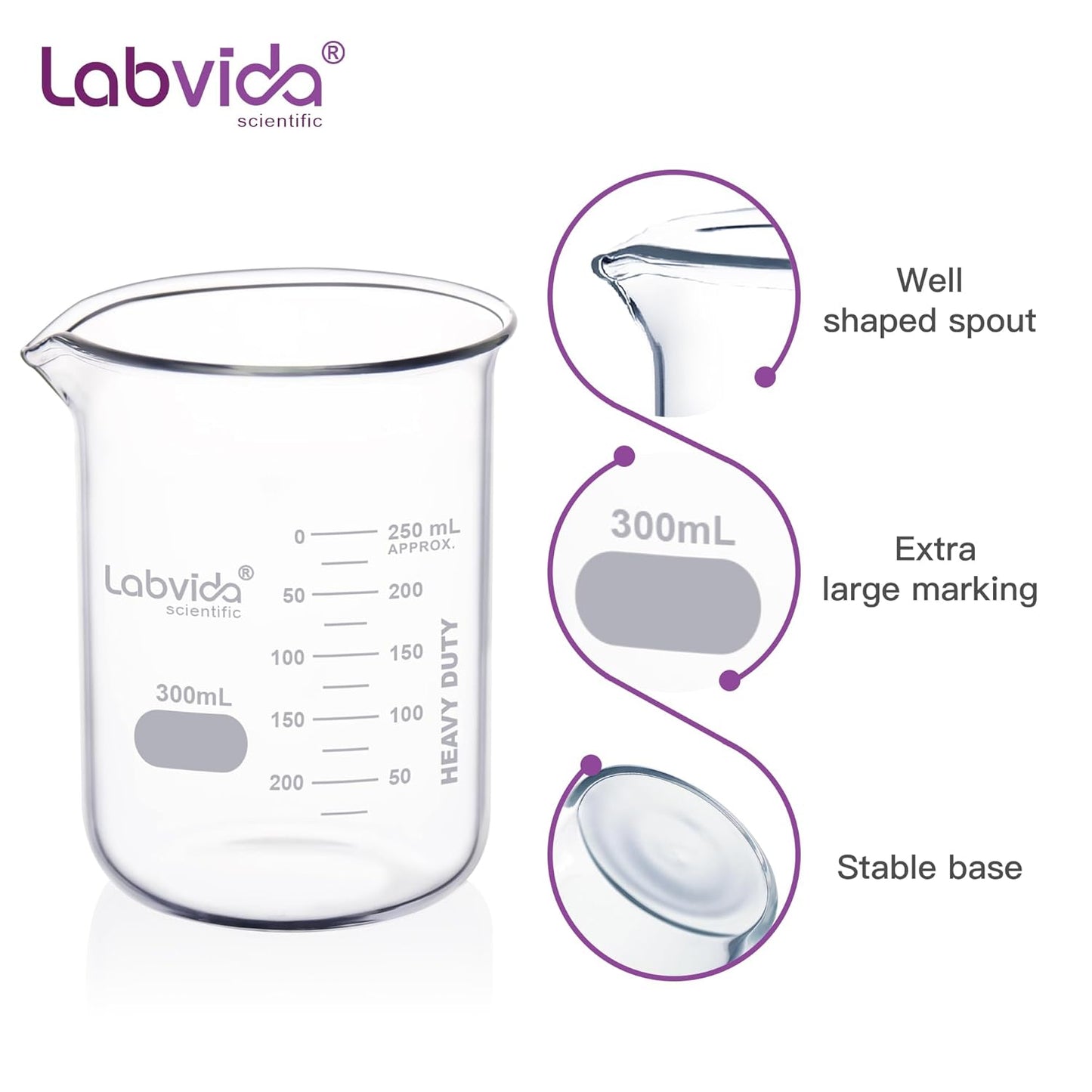 12pcs 50ml Upgrated Thick Glass Beakers, Shot Glass Beaker set, 3.3 Boro Griffin Low Form, Double Scale, LVA003