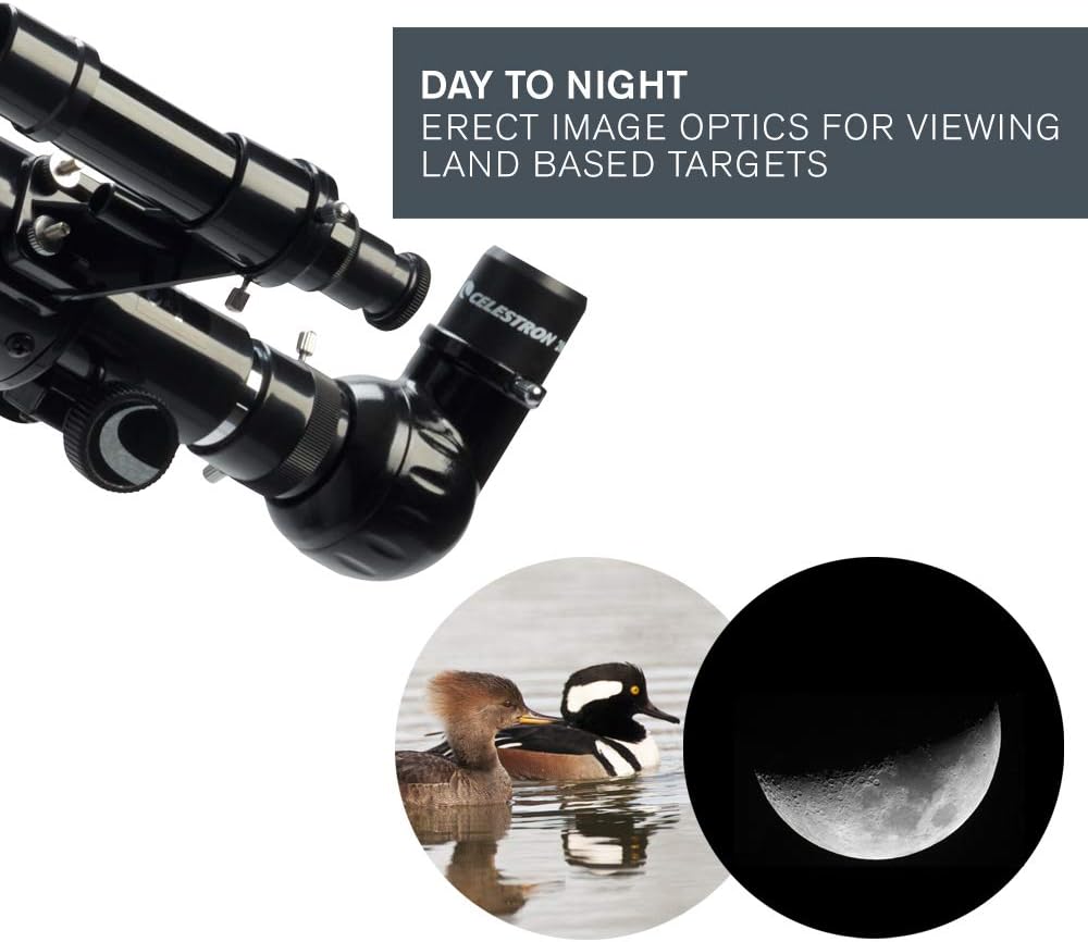 Celestron - PowerSeeker 50AZ Telescope - Manual Alt-Azimuth Telescope for Beginners - Compact and Portable - Bonus Astronomy Software Package - 50mm Aperture