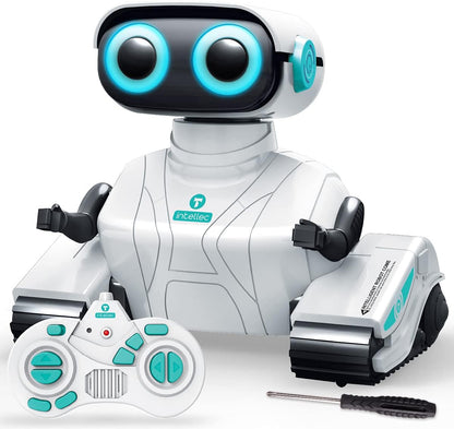 KaeKid Robots for Kids, 2.4Ghz Remote Control Robot Toys with LED Eyes & Flexible Arms, Dance & Sounds, RC Toys for 3 4 5 6 7 8 Year Old Boys Girls (Blue)
