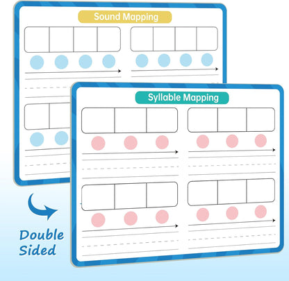 Dry Erase Number Line Whiteboard, 9" x 12" 1-100 Number Double-Sided Math Practicing Chart, Homeschool Supplies，Educational Tools for Kids Students Classroom