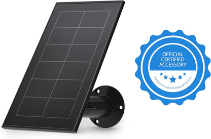 Arlo Solar Panel Charger (2021 Released) - Certified Accessory - Works with Arlo Pro 5S 2K, Pro 4, Pro 3, Floodlight, Ultra 2, and Ultra Cameras, Weather Resistant, Easy Install, Black - VMA5600B