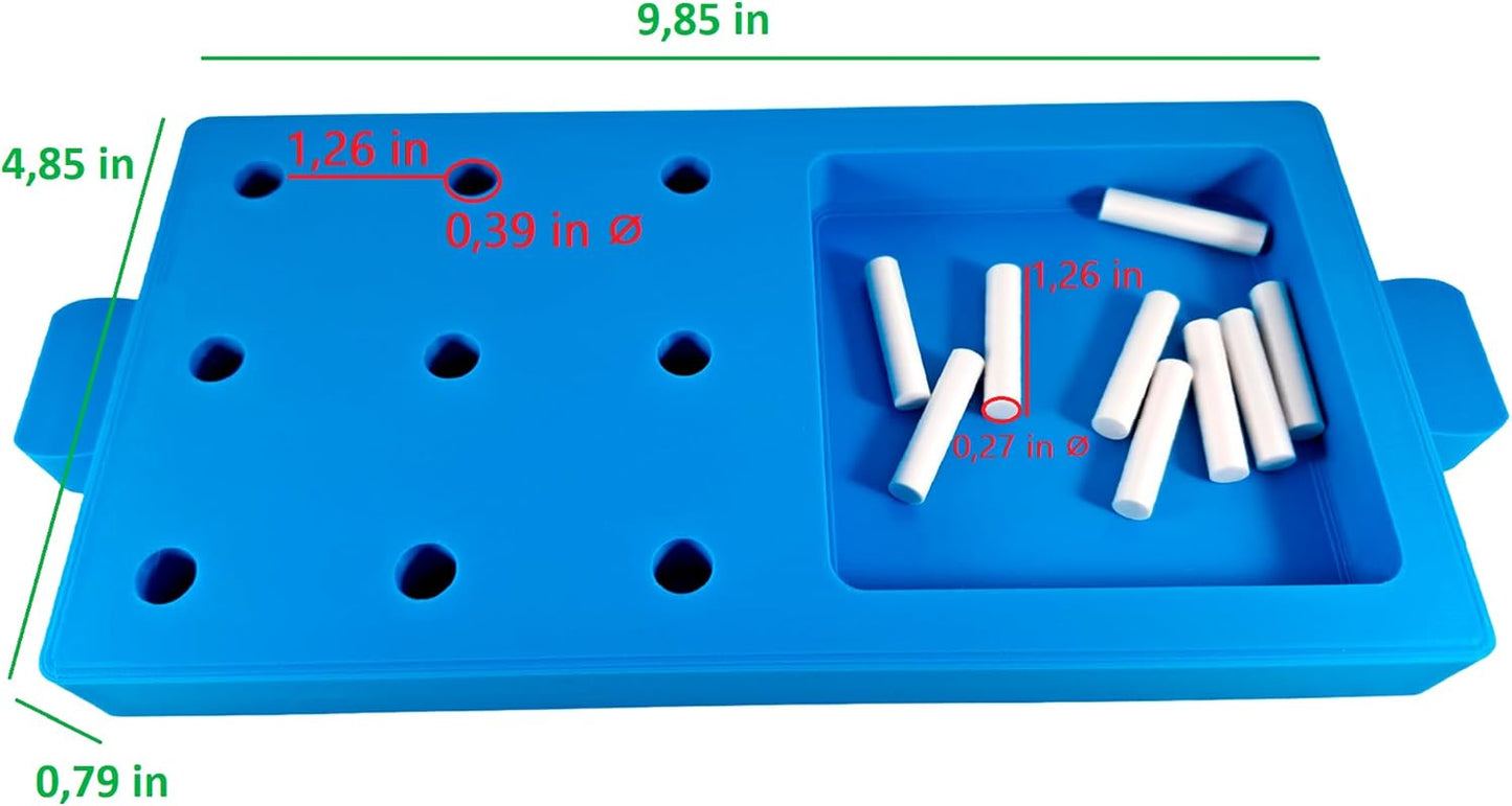 9 Pegs Board Sustainable Plastic Occupational Therapy Nine Hole Peg Test Kit (9HPT) for Improving Finger Dexterity, Skill Test